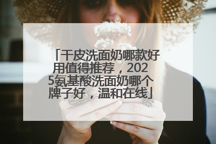 干皮洗面奶哪款好用值得推荐，2025氨基酸洗面奶哪个牌子好，温和在线