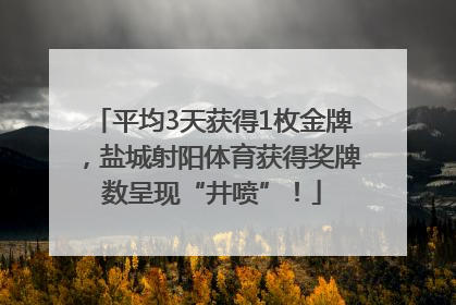 平均3天获得1枚金牌，盐城射阳体育获得奖牌数呈现“井喷”！