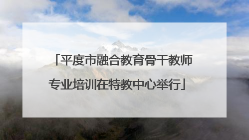 平度市融合教育骨干教师专业培训在特教中心举行