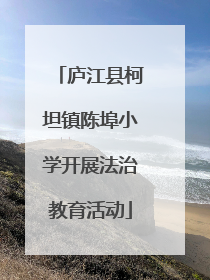 庐江县柯坦镇陈埠小学开展法治教育活动