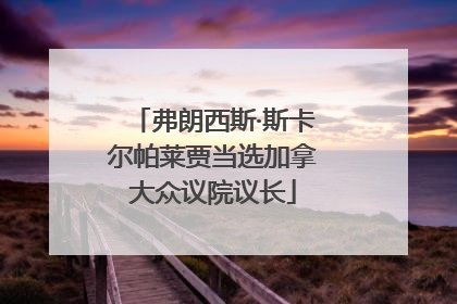 弗朗西斯·斯卡尔帕莱贾当选加拿大众议院议长