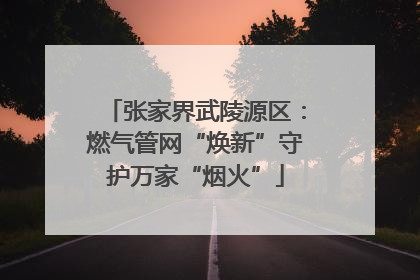 张家界武陵源区：燃气管网“焕新”守护万家“烟火”