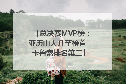 总决赛MVP榜：亚历山大升至榜首 卡鲁索排名第三