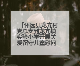 怀远县龙亢村党总支到龙亢镇实验小学开展关爱留守儿童慰问活动