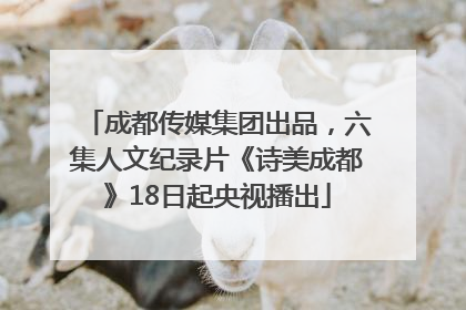 成都传媒集团出品，六集人文纪录片《诗美成都》18日起央视播出