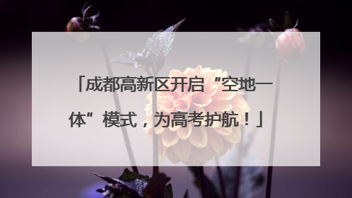 成都高新区开启“空地一体”模式，为高考护航！