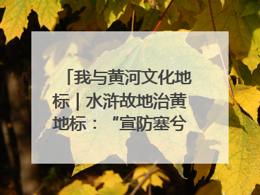 我与黄河文化地标｜水浒故地治黄地标：“宣防塞兮万福来”碑志
