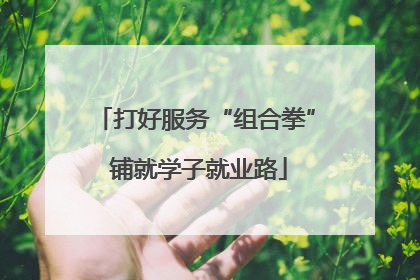 打好服务“组合拳” 铺就学子就业路