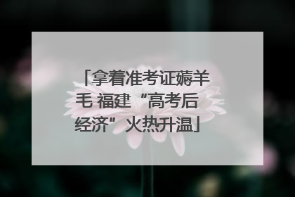 拿着准考证薅羊毛 福建“高考后经济”火热升温