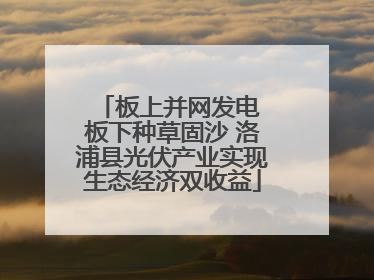 板上并网发电 板下种草固沙 洛浦县光伏产业实现生态经济双收益