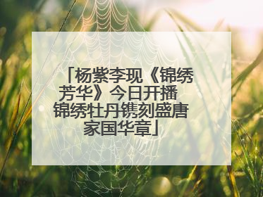 杨紫李现《锦绣芳华》今日开播 锦绣牡丹镌刻盛唐家国华章