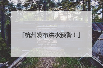 杭州发布洪水预警！
