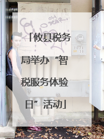 攸县税务局举办“智税服务体验日”活动