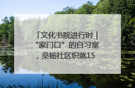 文化书院进行时｜“家门口”的自习室，桑杨社区织就15分钟学习生活圈