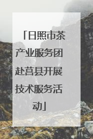 日照市茶产业服务团赴莒县开展技术服务活动