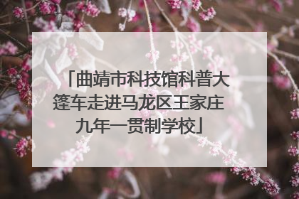 曲靖市科技馆科普大篷车走进马龙区王家庄九年一贯制学校