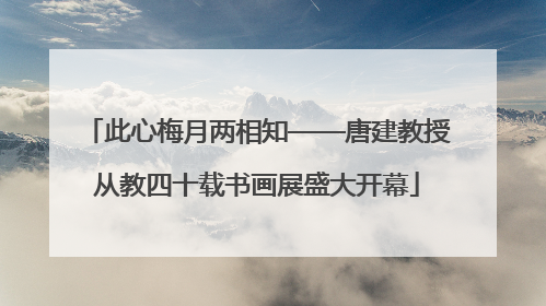 此心梅月两相知——唐建教授从教四十载书画展盛大开幕