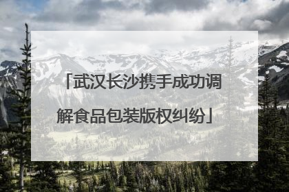 武汉长沙携手成功调解食品包装版权纠纷