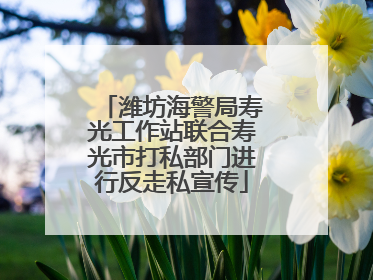 潍坊海警局寿光工作站联合寿光市打私部门进行反走私宣传