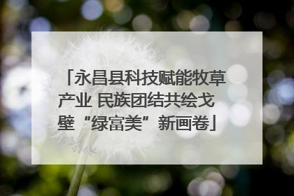 永昌县科技赋能牧草产业 民族团结共绘戈壁“绿富美”新画卷