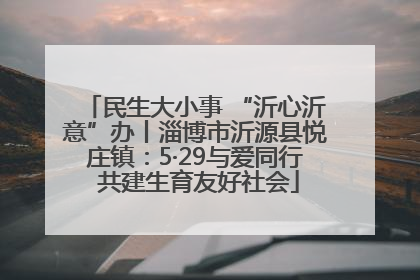民生大小事 “沂心沂意”办丨淄博市沂源县悦庄镇：5·29与爱同行 共建生育友好社会