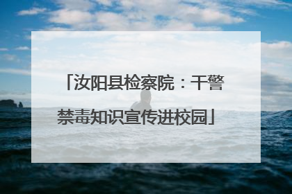 汝阳县检察院：干警禁毒知识宣传进校园