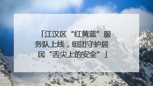 江汉区“红黄蓝”服务队上线，组团守护居民“舌尖上的安全”