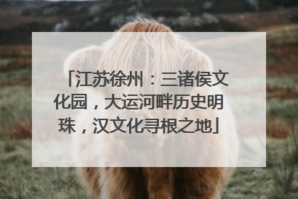 江苏徐州：三诸侯文化园，大运河畔历史明珠，汉文化寻根之地