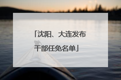 沈阳、大连发布干部任免名单