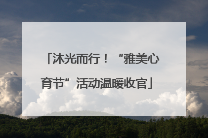 沐光而行！“雅美心育节”活动温暖收官