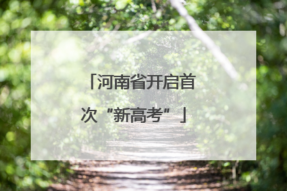 河南省开启首次“新高考”