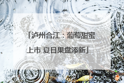 泸州合江：葡萄甜蜜上市 夏日果盘添新