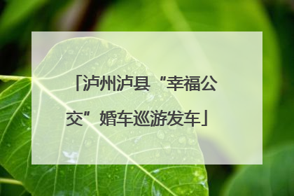 泸州泸县“幸福公交”婚车巡游发车