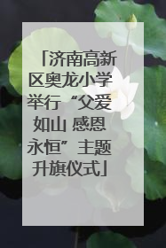 济南高新区奥龙小学举行“父爱如山 感恩永恒”主题升旗仪式