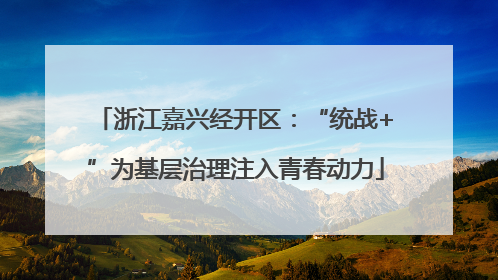 浙江嘉兴经开区：“统战+”为基层治理注入青春动力