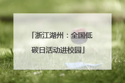 浙江湖州：全国低碳日活动进校园