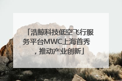 浩鲸科技低空飞行服务平台MWC上海首秀，推动产业创新