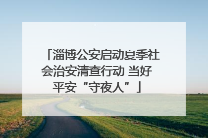 淄博公安启动夏季社会治安清查行动 当好平安“守夜人”