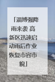 淄博强降雨来袭 高新区迅速启动雨后作业恢复市容市貌