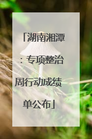 湖南湘潭：专项整治周行动成绩单公布