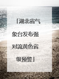 湖北省气象台发布强对流黄色省级预警