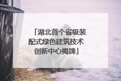 湖北首个省级装配式绿色建筑技术创新中心揭牌