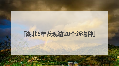 湖北5年发现逾20个新物种