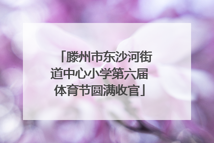 滕州市东沙河街道中心小学第六届体育节圆满收官
