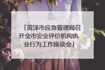 菏泽市应急管理局召开全市安全评价机构执业行为工作座谈会