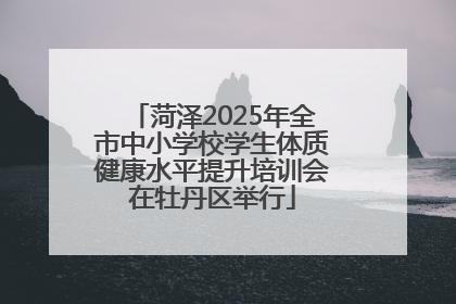 菏泽2025年全市中小学校学生体质健康水平提升培训会在牡丹区举行