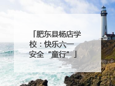 肥东县杨店学校：快乐六一 安全“童行”