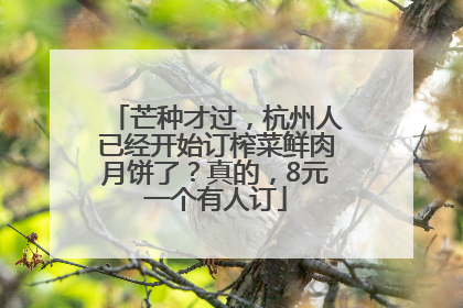 芒种才过，杭州人已经开始订榨菜鲜肉月饼了？真的，8元一个有人订