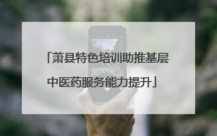 萧县特色培训助推基层中医药服务能力提升
