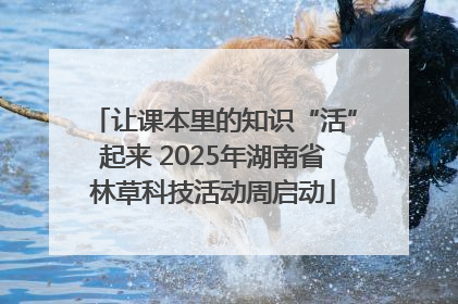 让课本里的知识“活”起来 2025年湖南省林草科技活动周启动